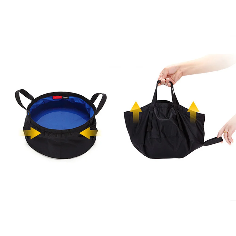 2 Pcs 85L Portable Collapsible Basin Foot Wash Bucket Outdoor Camping Water Bag Travel Laundry Wash Basin Home Su