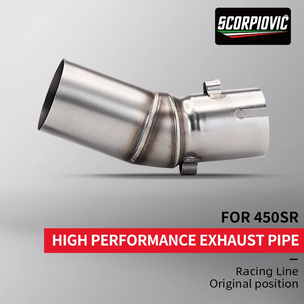 Motorcycle Exhaust Escape Moto Modify Middle Tube Link Pipe FOR  450SR 450NK NK450