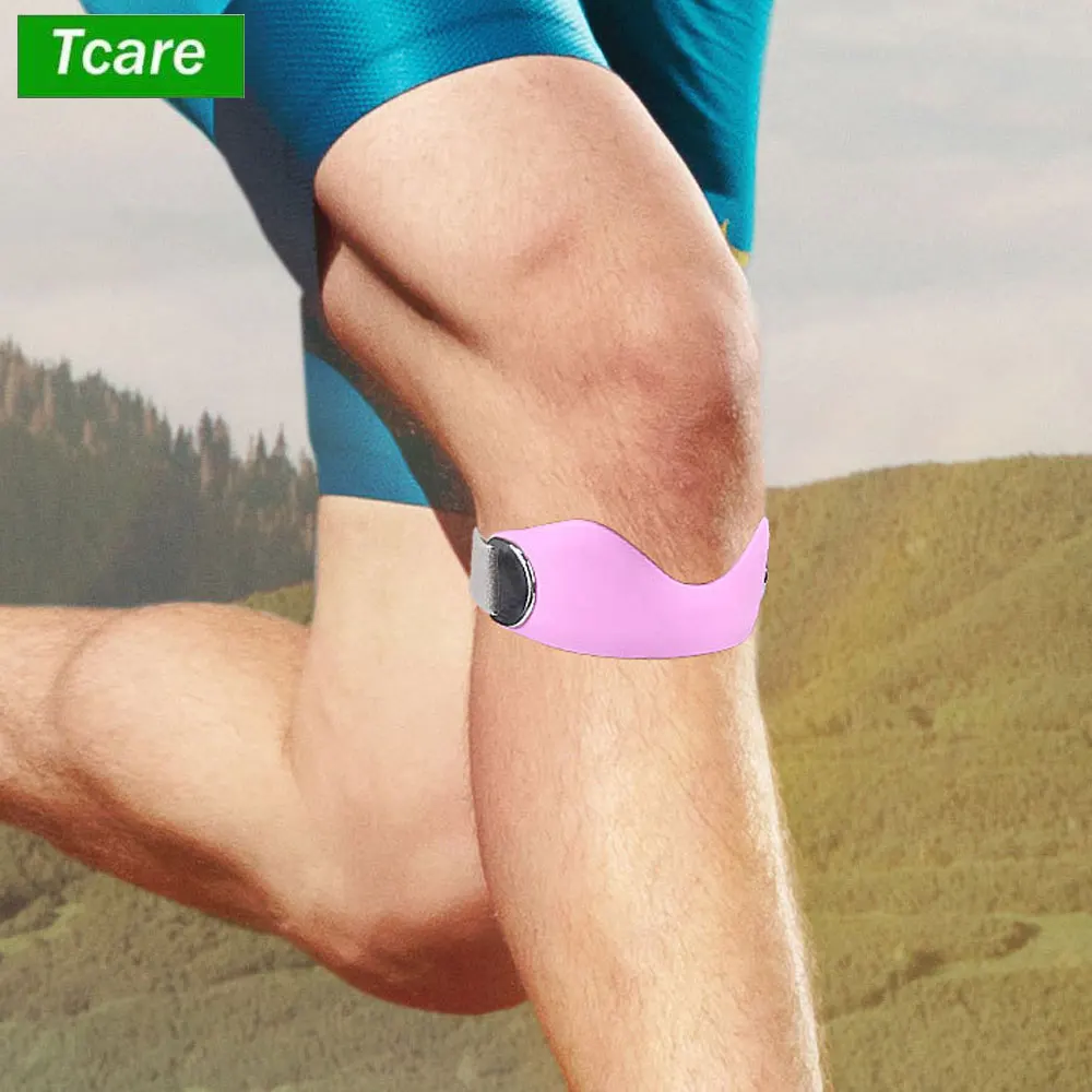 1pc Silicone Adjustable Non-Slip Patella Band Stabilizer Knee Brace for Jumpers Knee, Tendonitis, Basketball, Volleyball, Squats