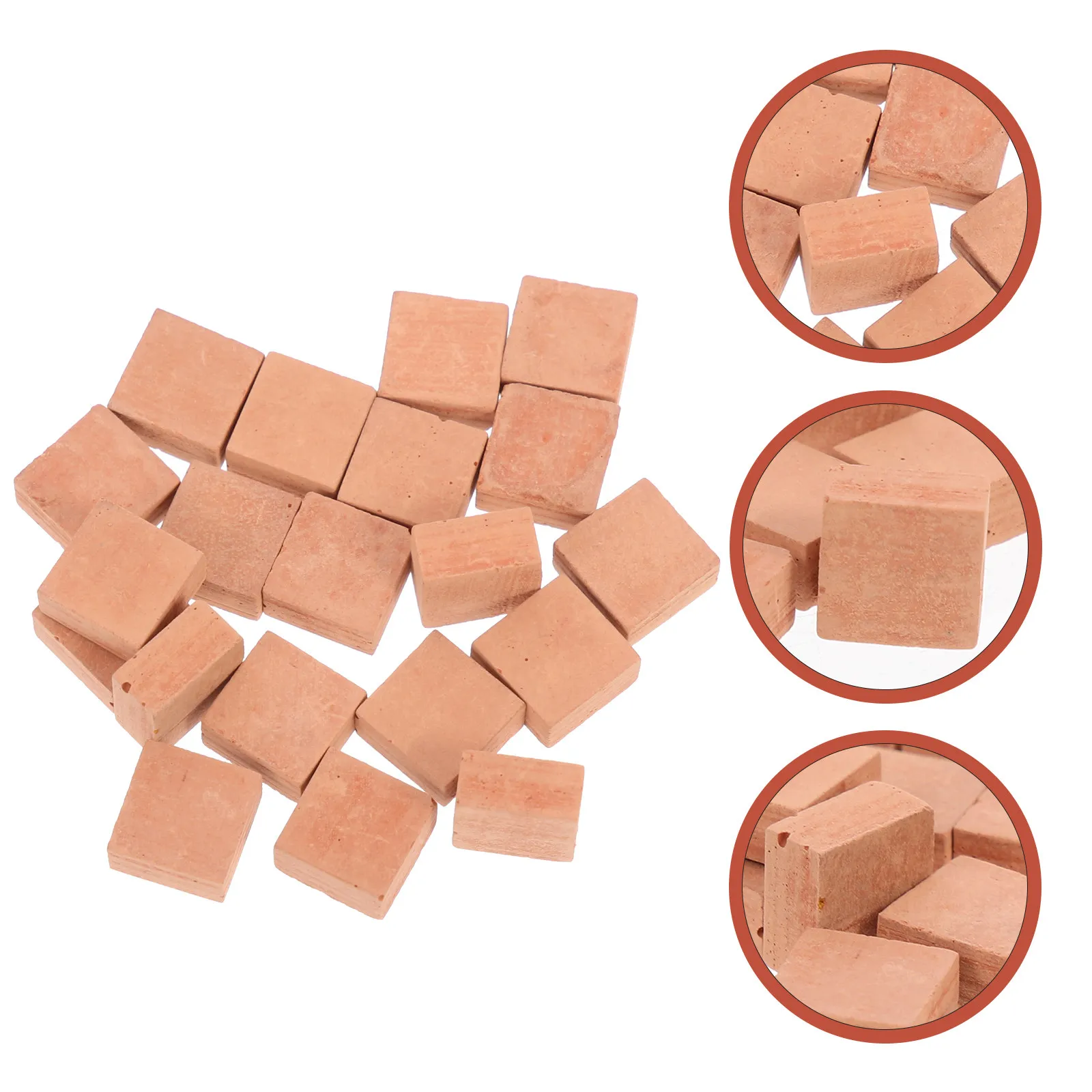 

20Pcs Micro Landscape Brick Miniature Brick Ornament for DIY Sand Table Decoration Mini Garden Pottery Clay Landscape Divider