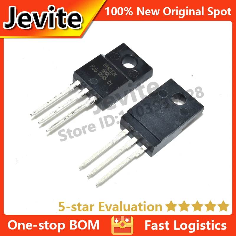 

Jevite 100% New Original electronics Controller 10-50 units/lote BTA212X BTA212X-800E SOT-186A 600V 12A SCR transistor