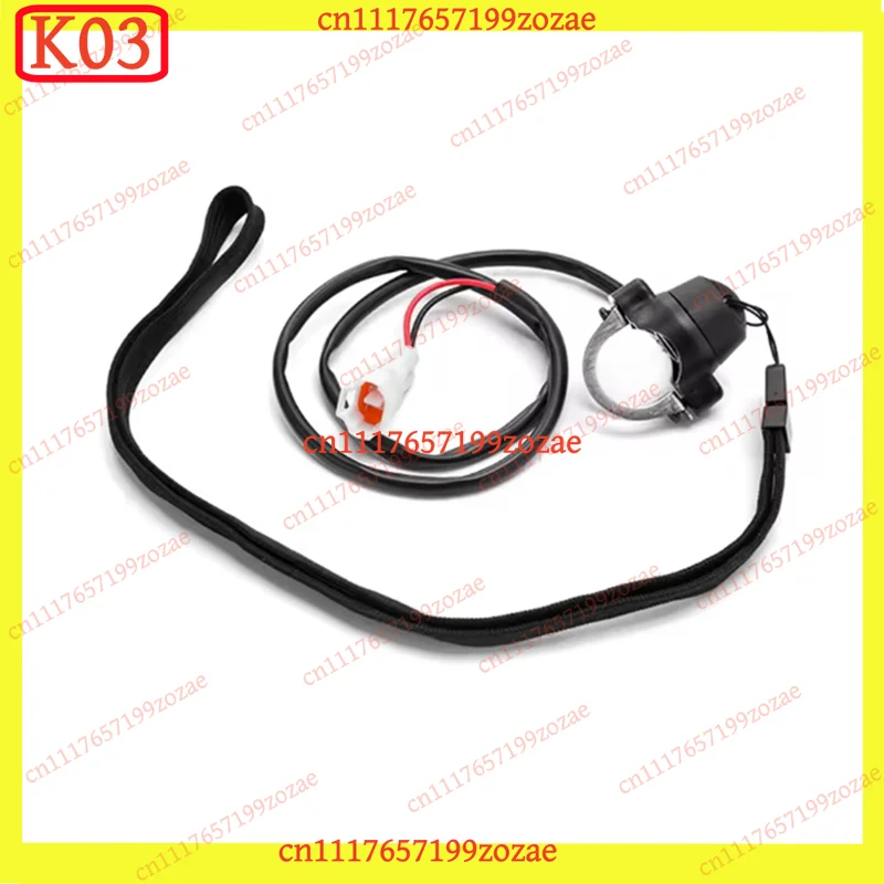 k03 Engine Emergency Stop Switch Magnetic Top Cap with Wrist Strap for Honda Kawasaki Motorcycle, Replacement Parts