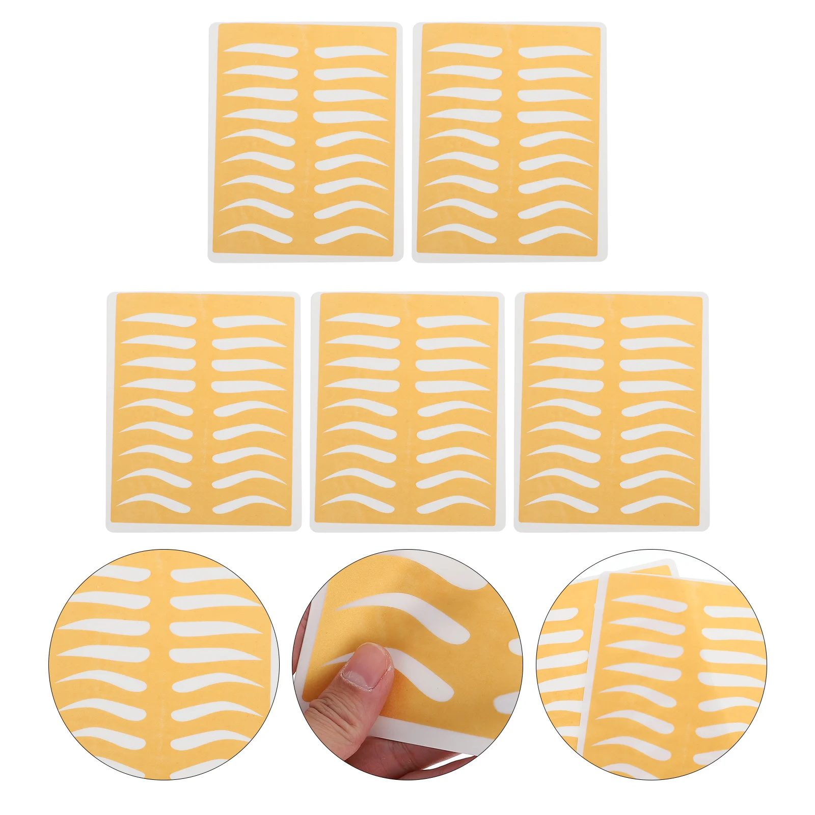 

5pcs Silicone Blank Tattoo Practice Skin Sheet Durable For Eyebrow Eyeliner Training Artificial Salon Tattooing