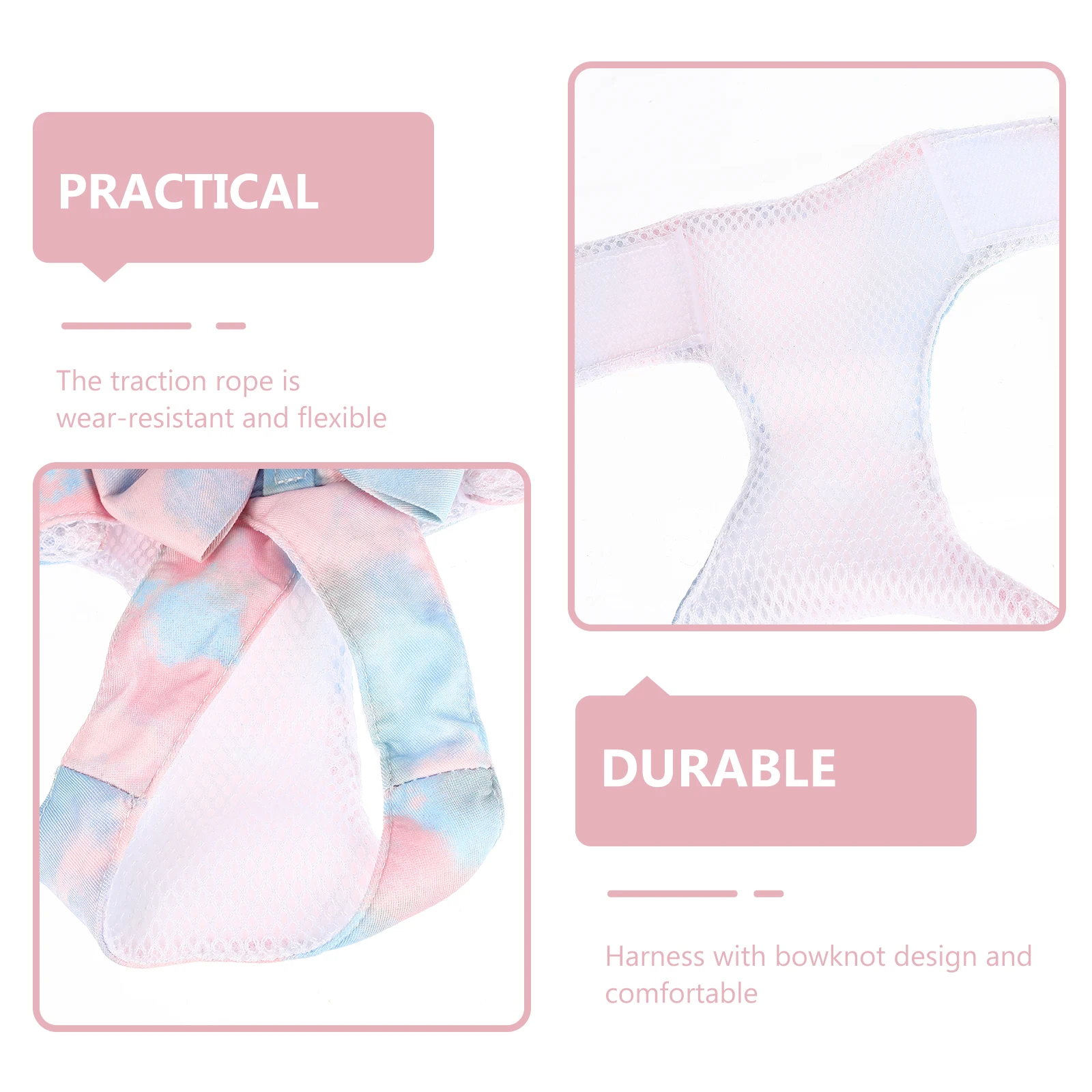 

1 set 1 Set Cat Walking Leash Kit Traction Rope Harness Bowknot Vest Pet Accessories Outdoor Small Medium Pets Durable Leash Set