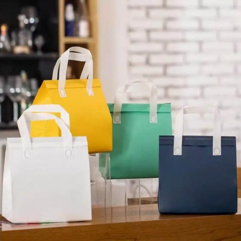 Large Size Aluminum Foil Insulated Bag Takeaway Packaging Handheld Food Delivery Bag Cake Freshness Preservation Refrigeratio...