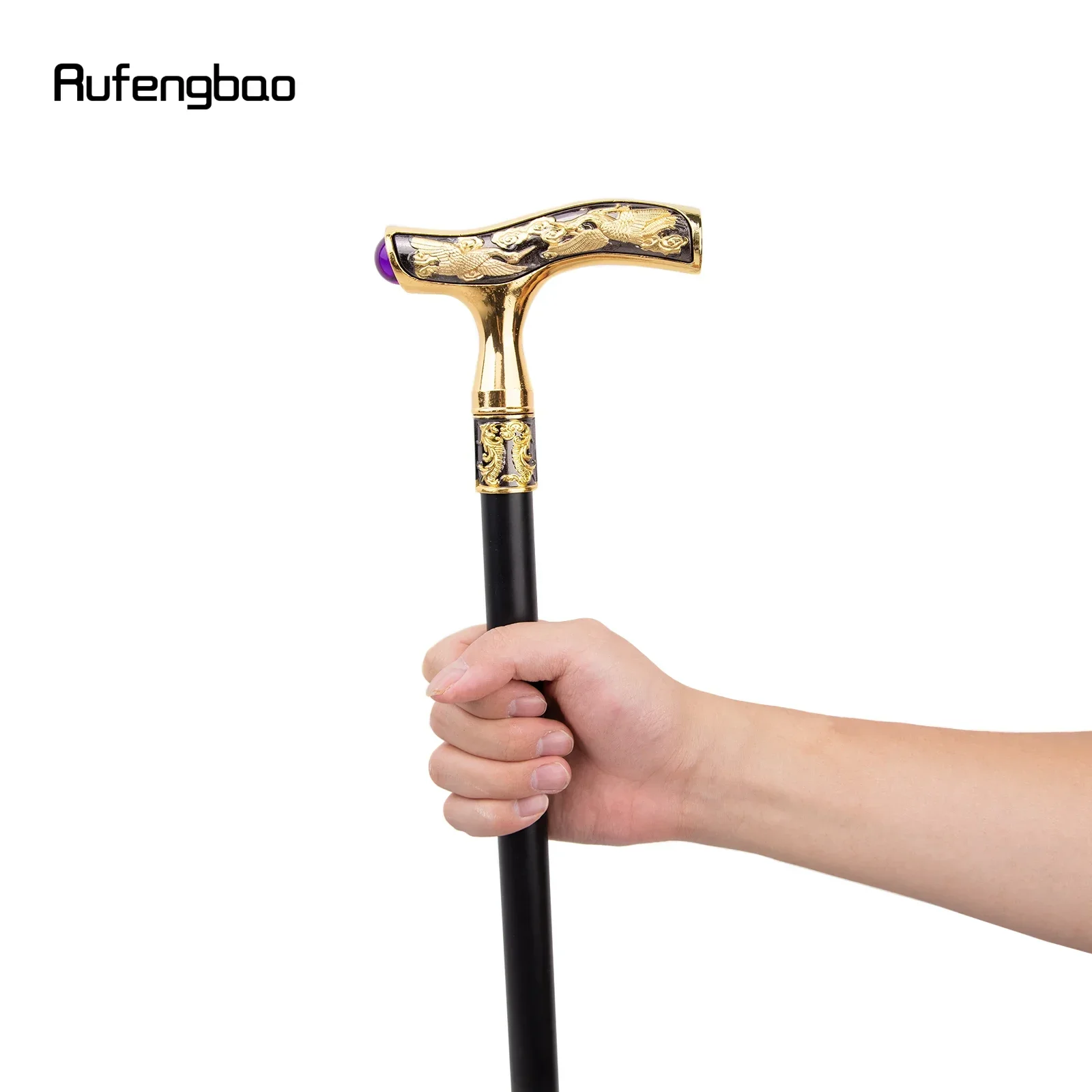 Crane Walking Cane อัญมณีสีม่วงแฟชั่นตกแต่งเดิน Stick สุภาพบุรุษ Elegant คอสเพลย์ Cane KNOB Crosier 93 ซม