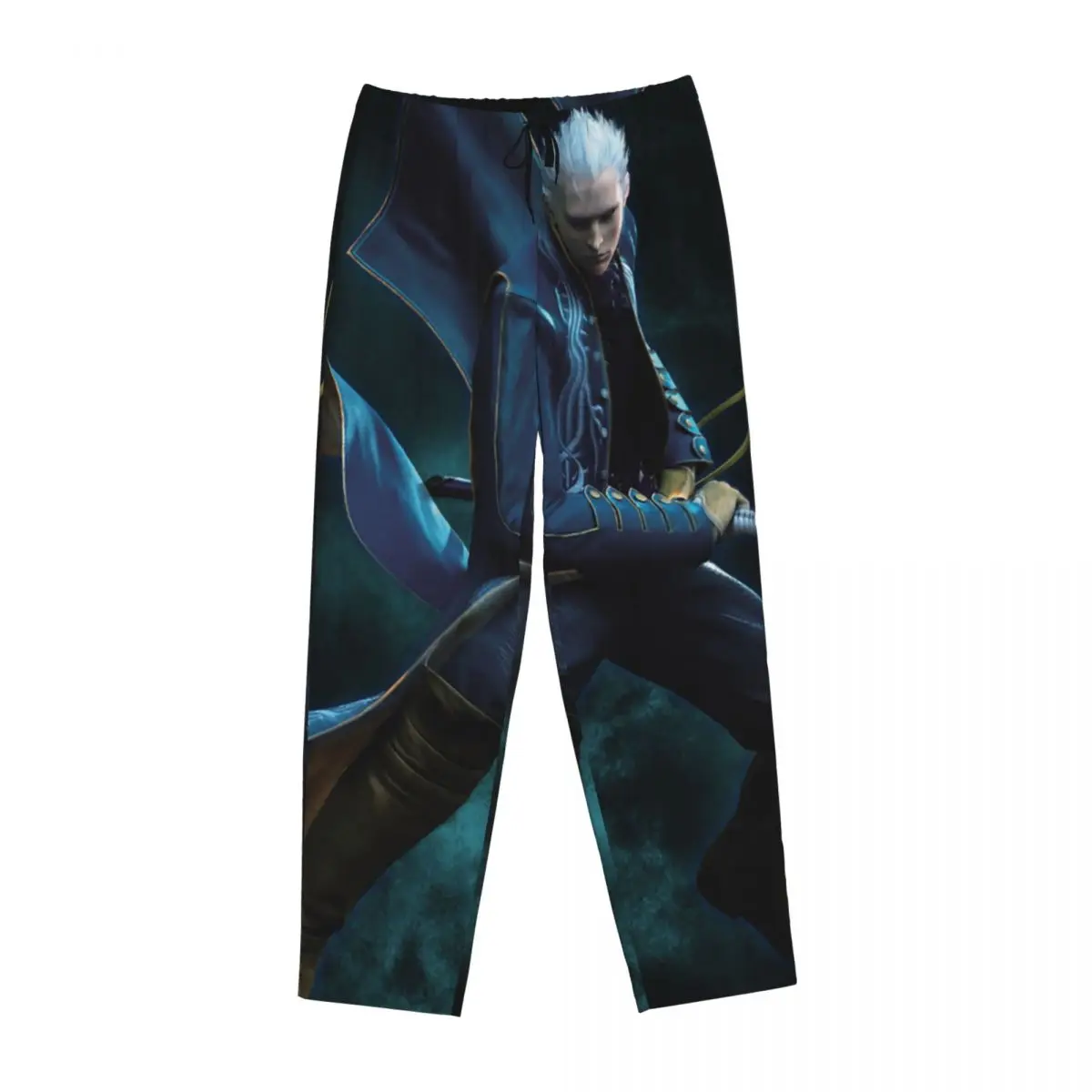 Custom Vergil From The Devil May Cry Series Women Pajama Pants Lounge Sleep Sleepwear Bottoms with Pockets