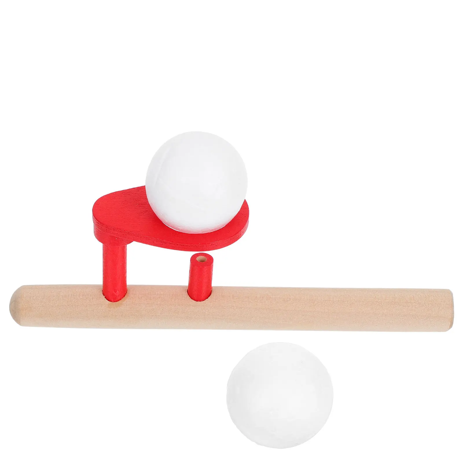 1Pcs Wooden Floating Blow Balance Game Educational Ball Rod for Kids Enhance Motor Skills Steam Floating Blow