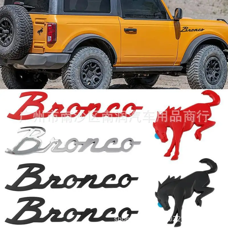 

Подходит для автомобильного знака Ford Bronco, значок с листьями, значок с надписью, автомобильный значок, строительный значок, набор из трех предметов