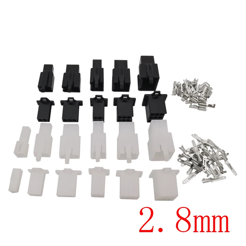 5Set 2.8mm 2P/3P/4P/6P/9Pin Automotive Male Female Electrical Wire Connectors Terminal Plug Kit Motorcycle Ebike Car