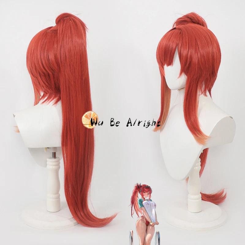 Jeu Nikke Rapi Cosplay perruque bordeaux mixte Orange résistant à la chaleur cheveux synthétiques Halloween carnaval accessoires de fête pour femmes hommes