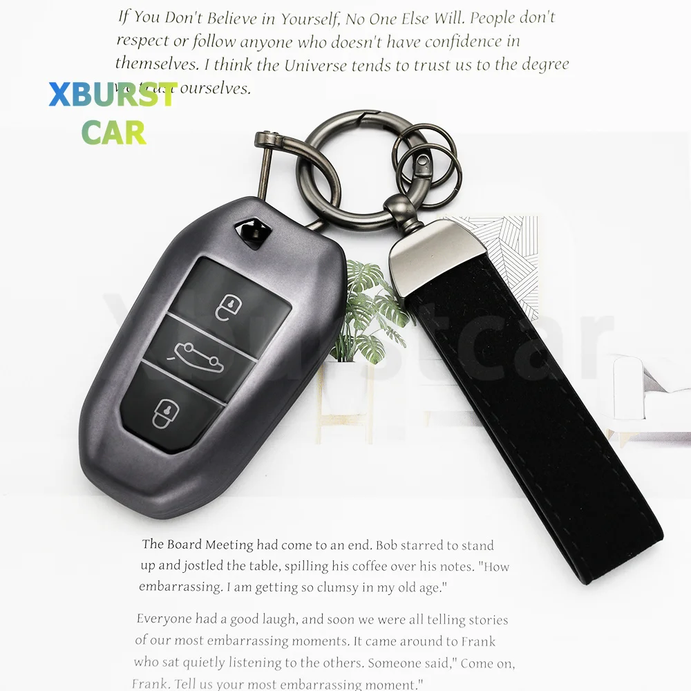 Shell Fob Gun Grey TPU For Citroen C3 C5 C4 X Jeep Avenger Peugeot 208 308 408 508 2008 3008 5008 Smart Car Key Fob Case Cover