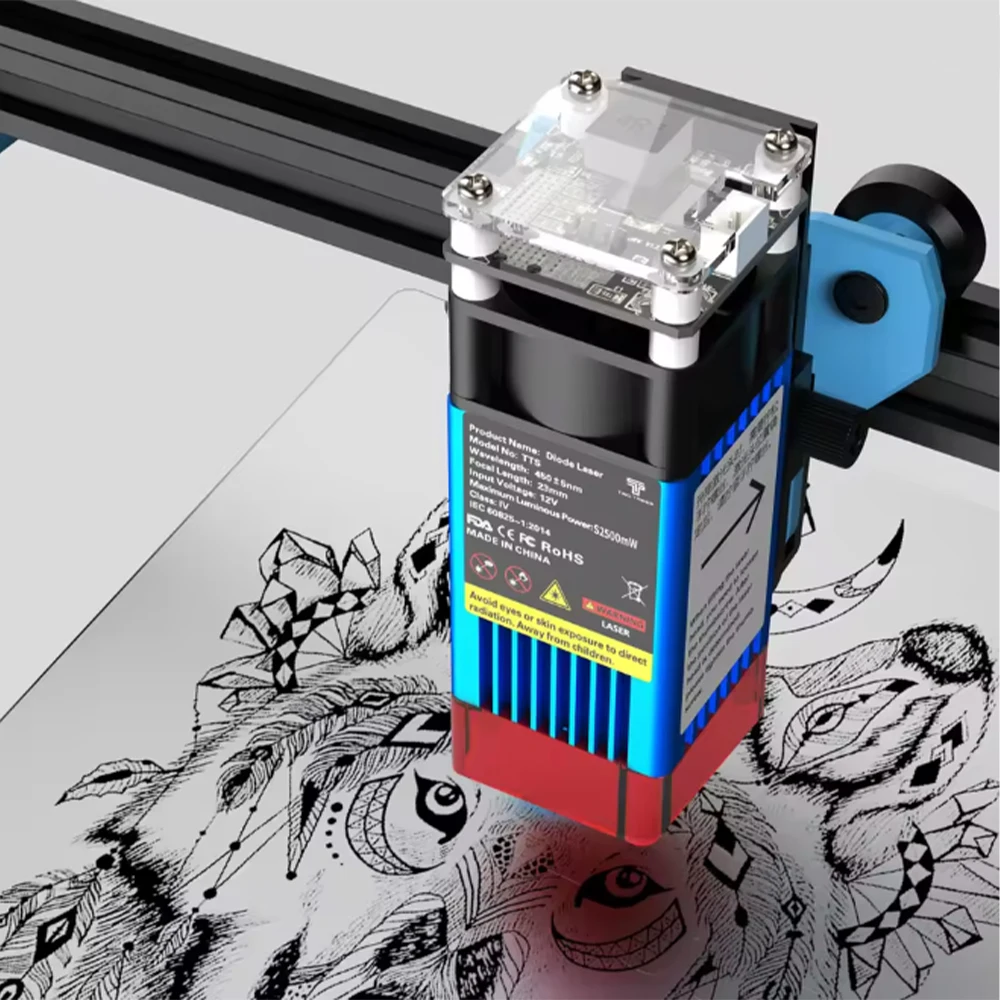 TwoTrees TTS-55 Pro/TTS-10 Pro Lasergraveerder 40W/80W Lasergraveermachine met Wifi 300x300mm 445±5nm Blauw Licht CNC-machine