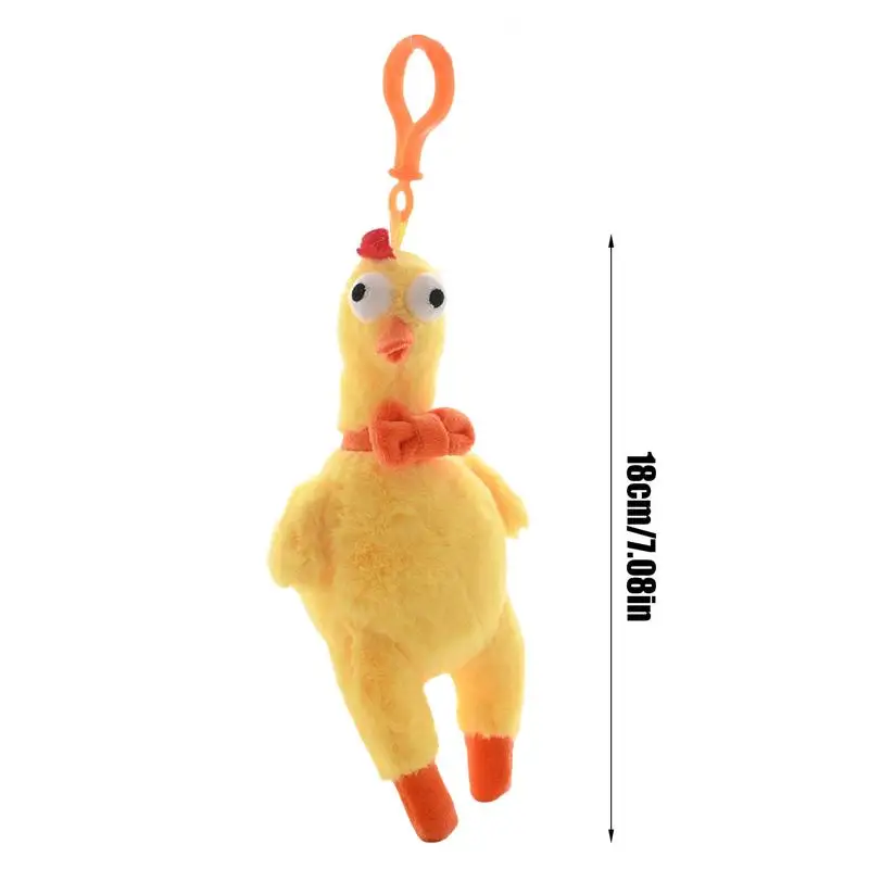 Plush Toy Bag Charm Cute Chicken Keychain Charm Cute Plush Toy Bag Pendant Stuffed Animal Soft Keychain Charm For Bag Purse