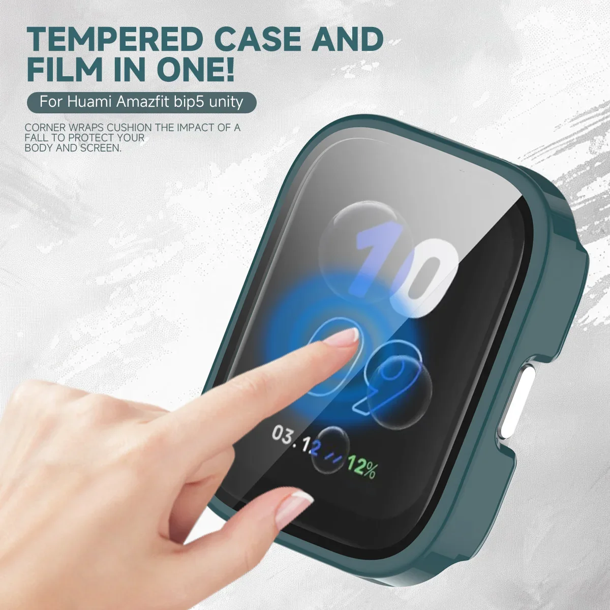 ПК + стекло для Amazfit Bip 5 Unity, чехол для смарт-часов, защитная пленка для экрана, все вокруг крышки, защитные бамперы для Amazfit Bip 5 Unity