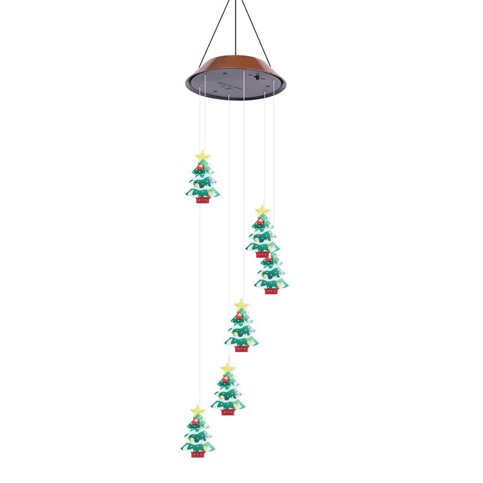 Quintal solar vento carrilhão luz led movido a energia solar sinos de vento lâmpada pendurada para pátio jardim