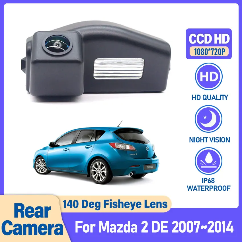 HD Reversing Backup Rear View Camera For Mazda 3 Hatchback For Mazda2 Demio 2007~2010 2011 2012 2013 2014 Night Vision 1080P Car