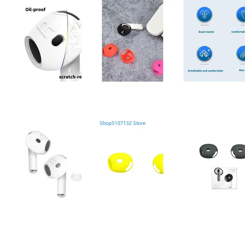 87HD Thin Silicone Case for Dedicated Wireless Earbuds Providing Full Protections Nonslip Grip Comfortable Hold