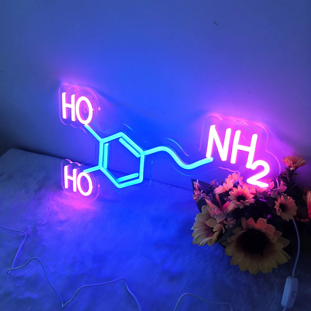 

Dopamine neon sign, Dropshipping Dopamine led sign,Dopamine wall art,Dopamine wall decor,Molecule neon light,Molecule wall art