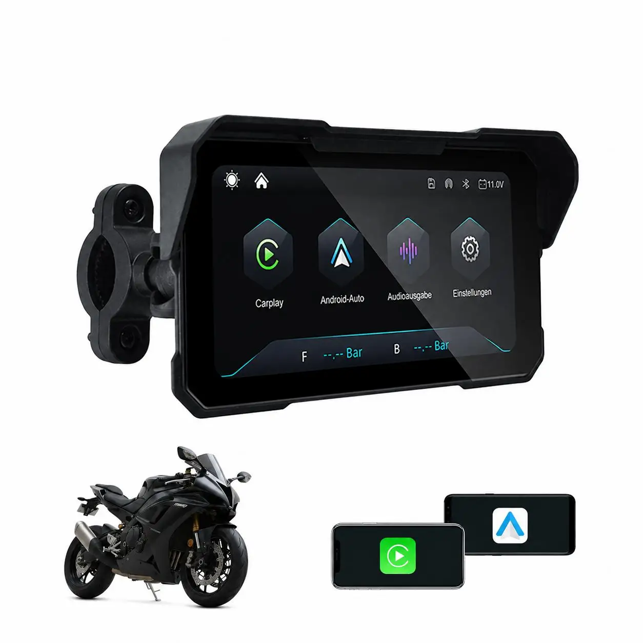 Ecran-intelligent-pour-moto-de-6-pouces-carplay-et-android-auto-sans-fil-siri-et-google-assistant-etanche-ip67-tpms-integre