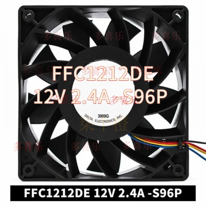 EE  for Delta FFC1212DE DC12V 2.4A 12CM 4-Wire Inverter Cooling Fan