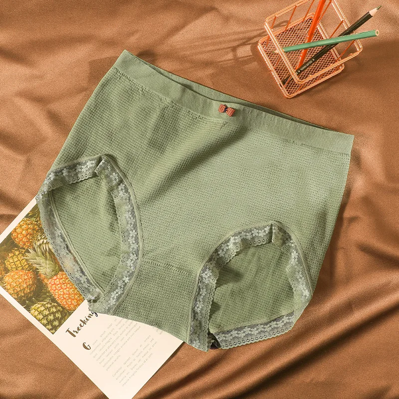 New Solid Color Plus Size Women's Briefs Spring Summer Soft Panties Comfort Underpants for Curvy Ladies