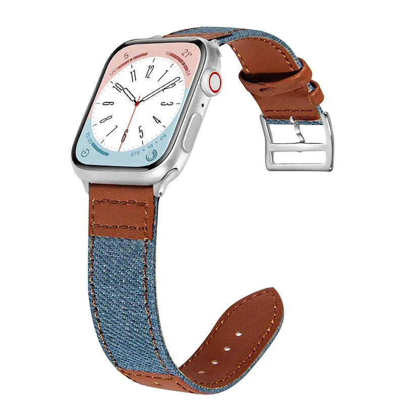 Genuine leather  strap for Apple Watch band Ultra 49mm45mm44mm42mm41mm40mm38mm Hermes Sport strap iwatch8 7 6 SE 5 4 3