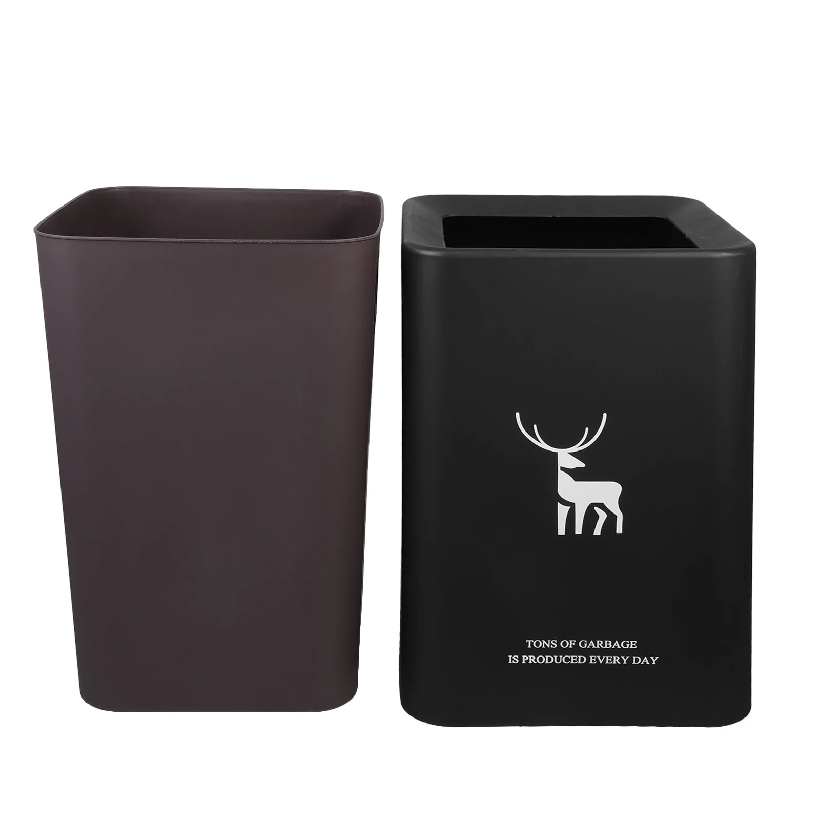 

Slim Space-Saving Plastic Trash Can For Bathroom Kitchen Bedroom Medium Garbage Bin Home Office Dorm Room Large Capacity Waste