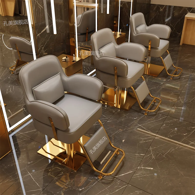 

Backrest Men's Barber Chairs Professional Hairdresser Ergonomic Beauty Barber Chairs Reception Makeup Cadeira Facility Furniture