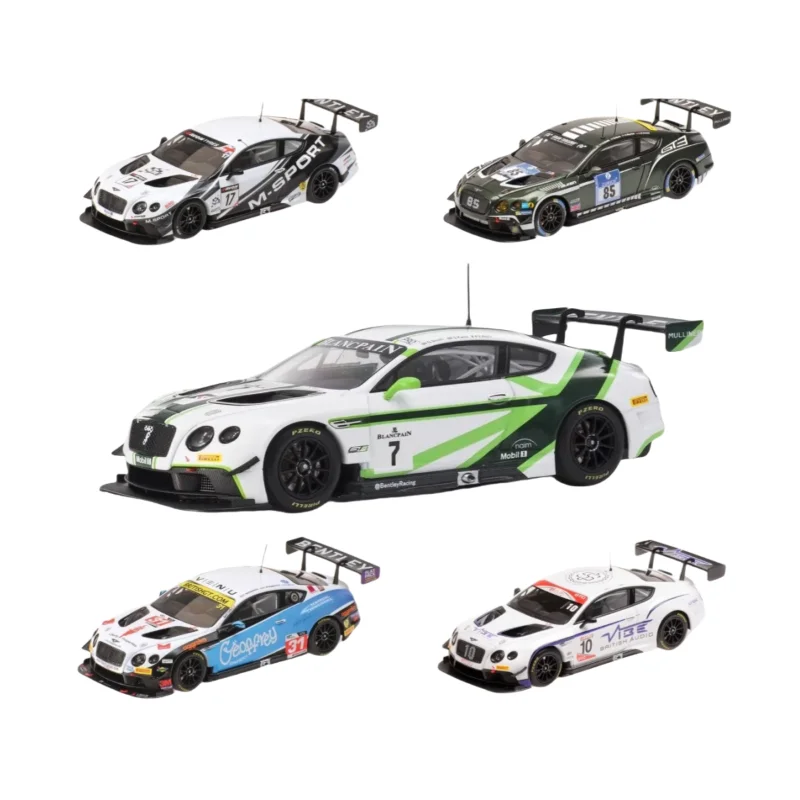 Premium scale 1:43 Bentley Continental GT3 diecast alloy racing model, boys collection decorative ornaments toys, gifts for kids