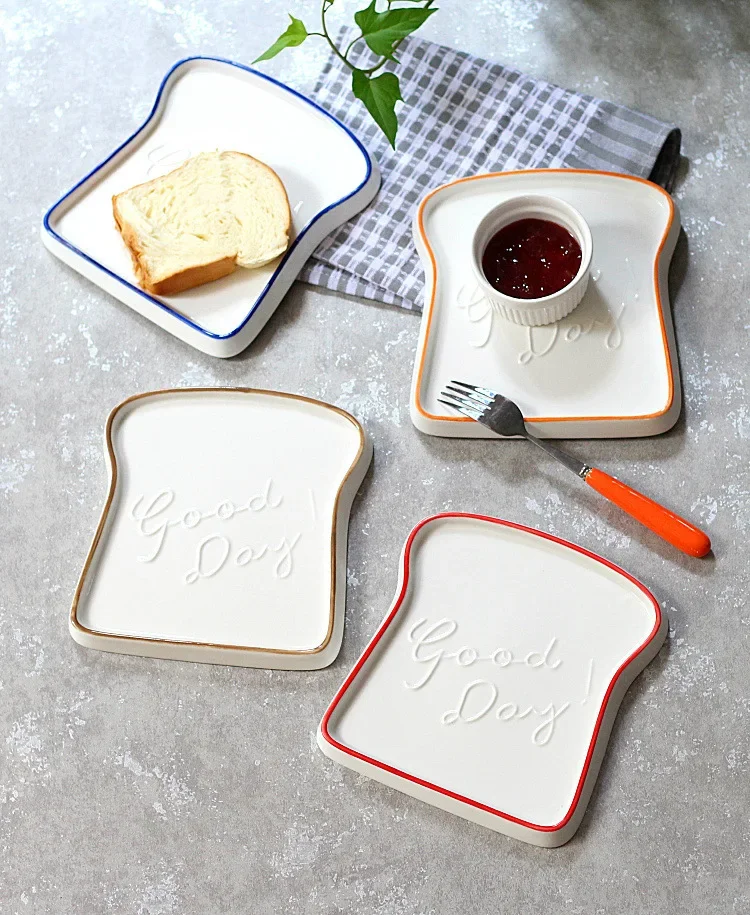 French  ceramic plate breakfast bread plate sushi dessert cheese toast plate dish fruit bowl salad kitchen tableware