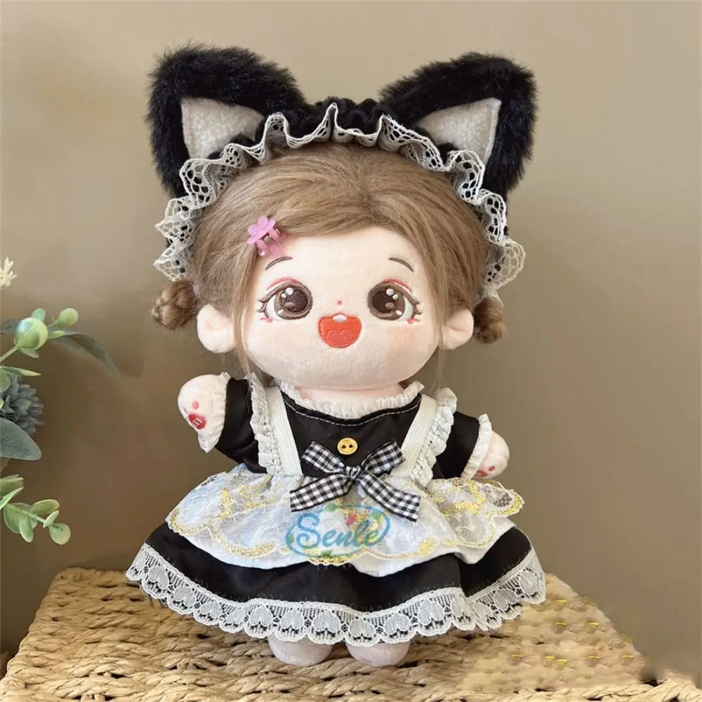 Ropa de muñeca encantadora con diadema de dibujos animados, accesorios de 7 estilos, vestido de princesa, falda de muñeca para muñeca de algodón de 20cm/muñecas Idol EXO