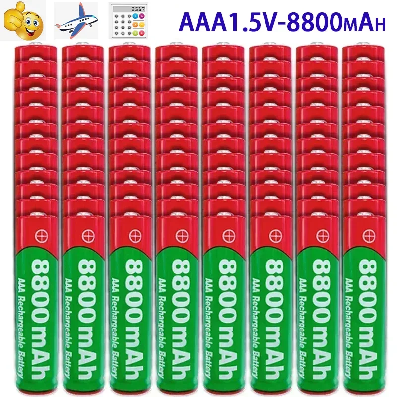 AAA1.5V Battery 8800mAh 100% Rechargeable Battery Lithium Ion Alkaline technology for Clocks Mice Computers Toys + Free Shipping