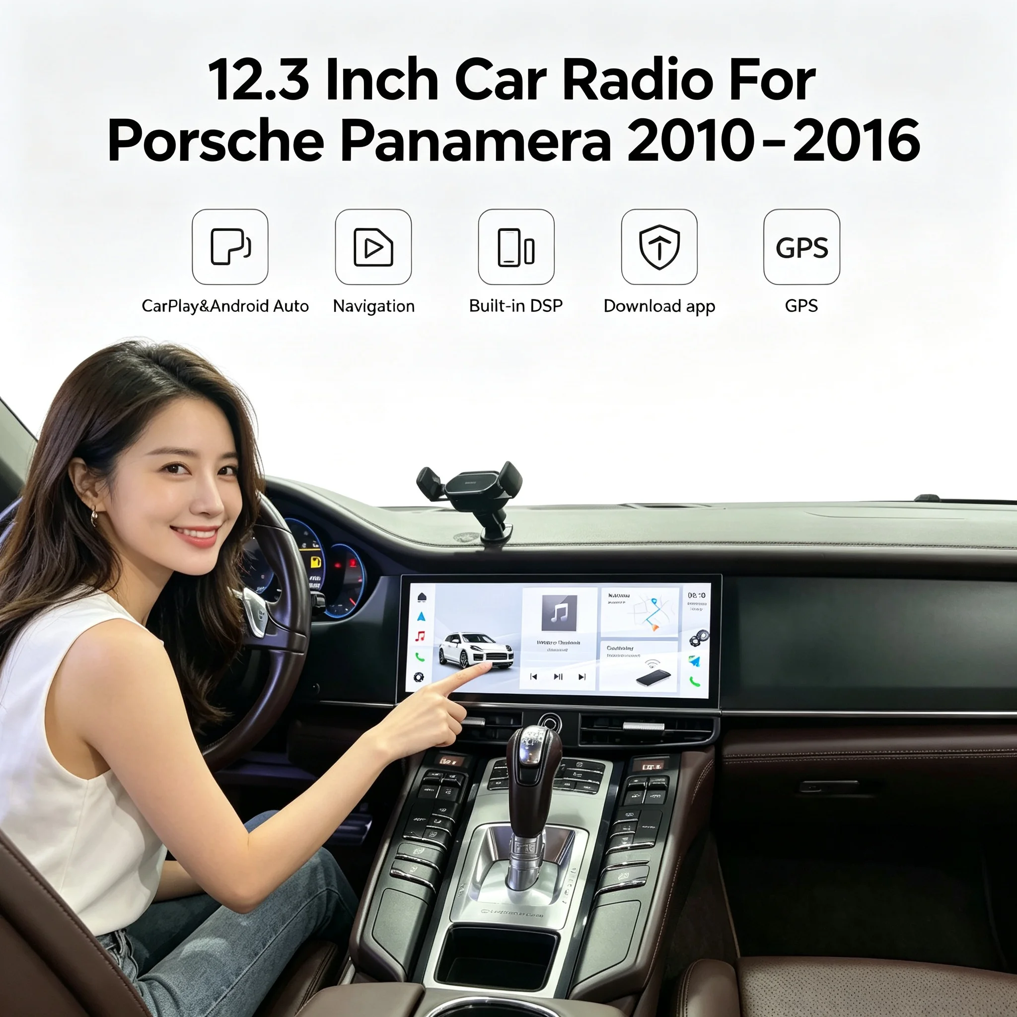 Touch Screen Android15 GPS Navigation Carplay Radio for Porsche Panamera 970 971 2010+ Latest Car Accessories Upgrade Display
