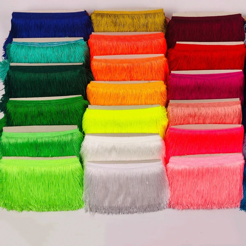 Passamaneria In Pizzo Con Frange E Nappe Da 10-30 Cm, 10 Metri, Per Danza Latina, Tende, Accessori Per Cucito, Puntilla Borla Flecos Largos Para Coser