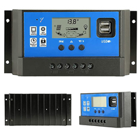 5V Dual USB Solar Charge and Discharge Controller 12V 24V PWM Auto 10A 20A 30A 40A 50A 60A LCD Solar Intelligent Regulator