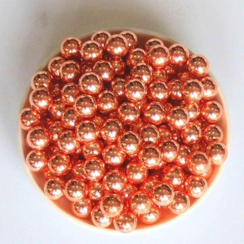 50pcs 4.4mm Solid Carbon Steel Bearing Balls Copper Plated High Precision Roller Balls for Industrial Applications