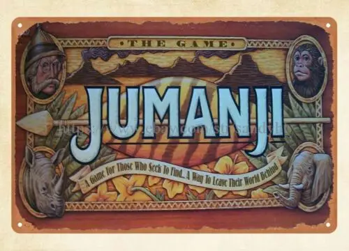 لعبة Jumanji اللوحية المعدنية من القصدير لمتجر السيارات والمقهى والحانة والمطبخ المنزلي على الحائط من الألومنيوم #1