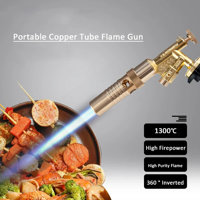 

Metal Flame Gun High Temperature Welding Gas Torch Butane Burner Lighter Camping BBQ Heating Ignition Gas Burner