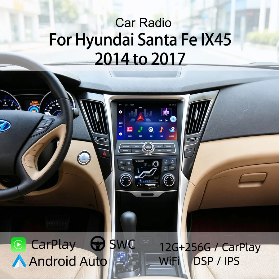 Car Radio For Hyundai ix35 (LM) Facelift Tucson (LM) 2013 to 2017 Navigation Stereo Multimedia Video Player WiFi CarPlay