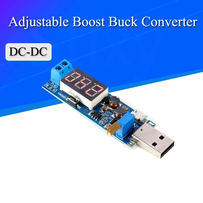 Stlxy DC-DC 5V to 3.5V / 12V USB Step UP / Down Power Supply Module Adjustable Boost Buck Converter Out DC 1.2V-24V