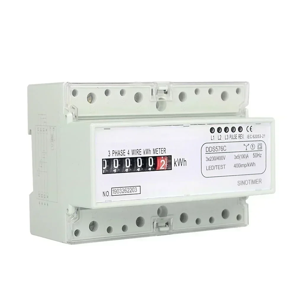 

DDS576C Three Phase Four Wire DIN Rail Energy Meter with Pulse Output for Power Monitoring and Energy Management Systems