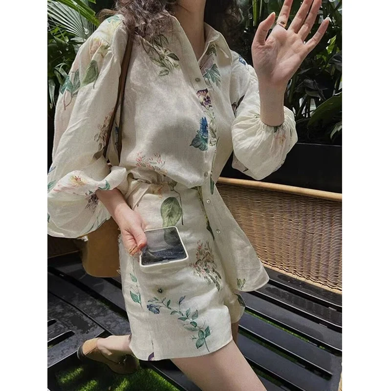 Sommer Faion Streetwear Damen Set High-End Sonnenschutz Irt Wide Leg Orts Ele Lady Sle Zweiteiliges Set