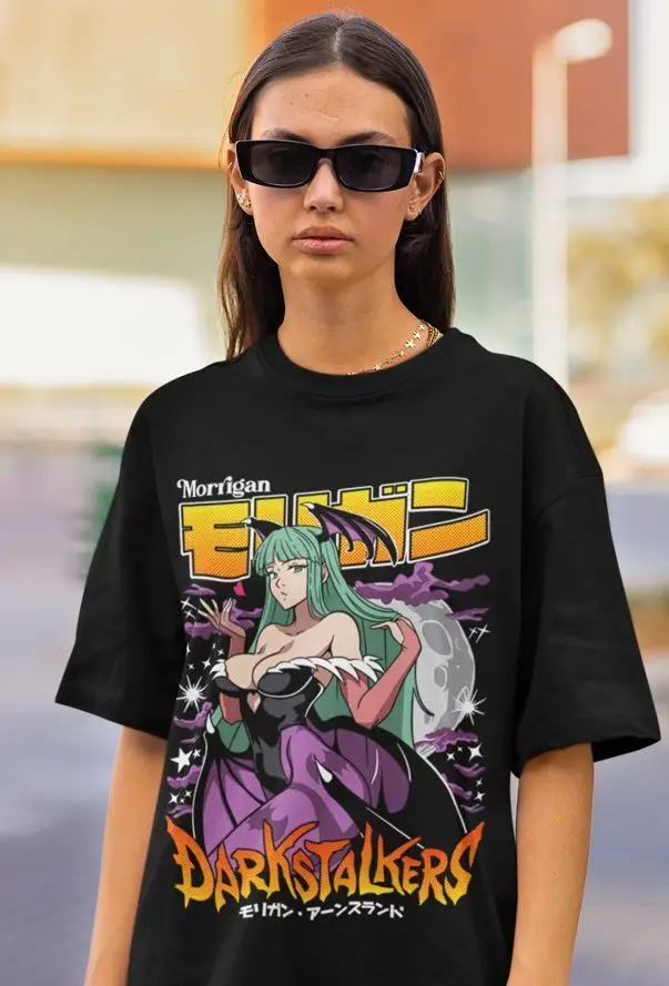 Morrigan Aensland T-shir Darkstalkers Shirt Girl Anime Waifu Gift Shirt tutte le dimensioni