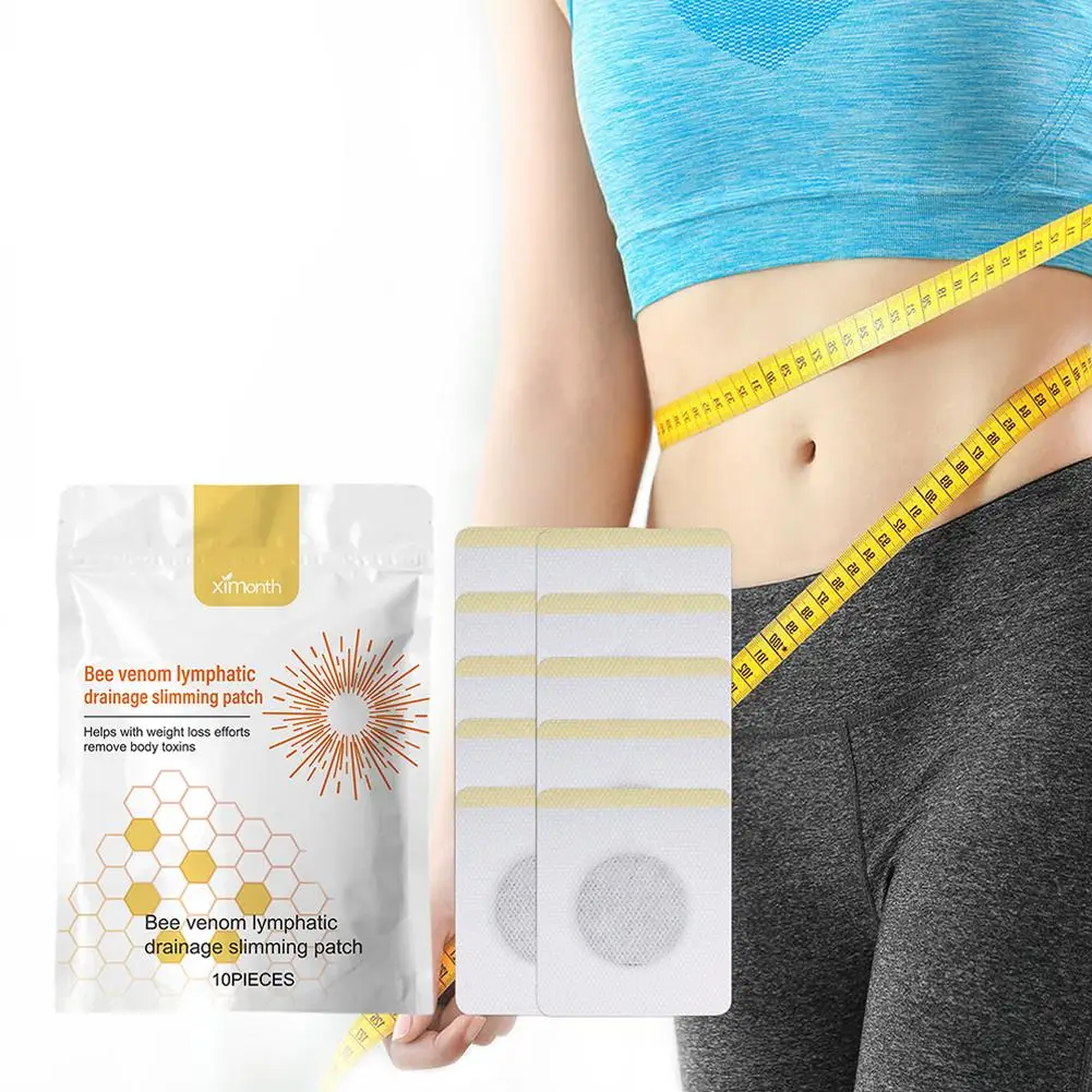 10 teile/beutel Biene abnehmen Patch Body Sculpting Bauch Aufkleber Fett verbrennung Gewichts verlust Körper straffende Taille dünner Arm schlanker Nabel