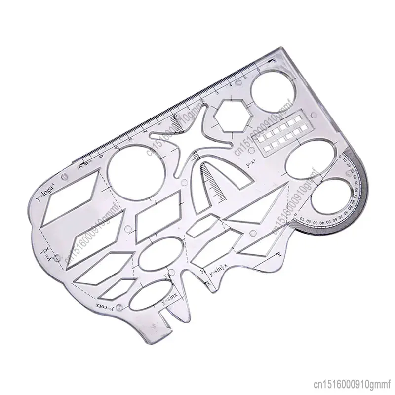 Multifunction Fast Drawing Template School Student Art Design Circle Geometry Math Function Drafting Measuring Ruler Protractor