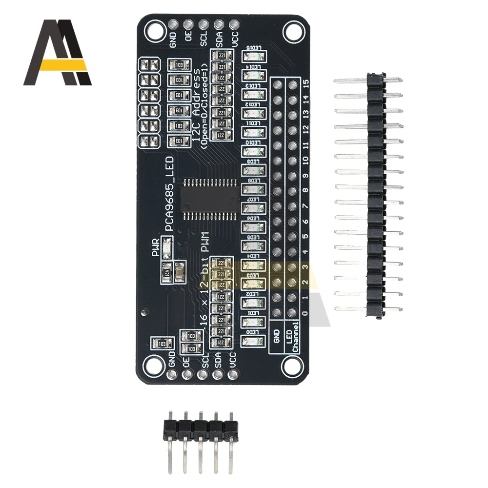 Development Board PCA9685 16-Bit LED MCU Driver PWM Module Internet Of Things Development Board I2C Bus Pwm Controller Module
