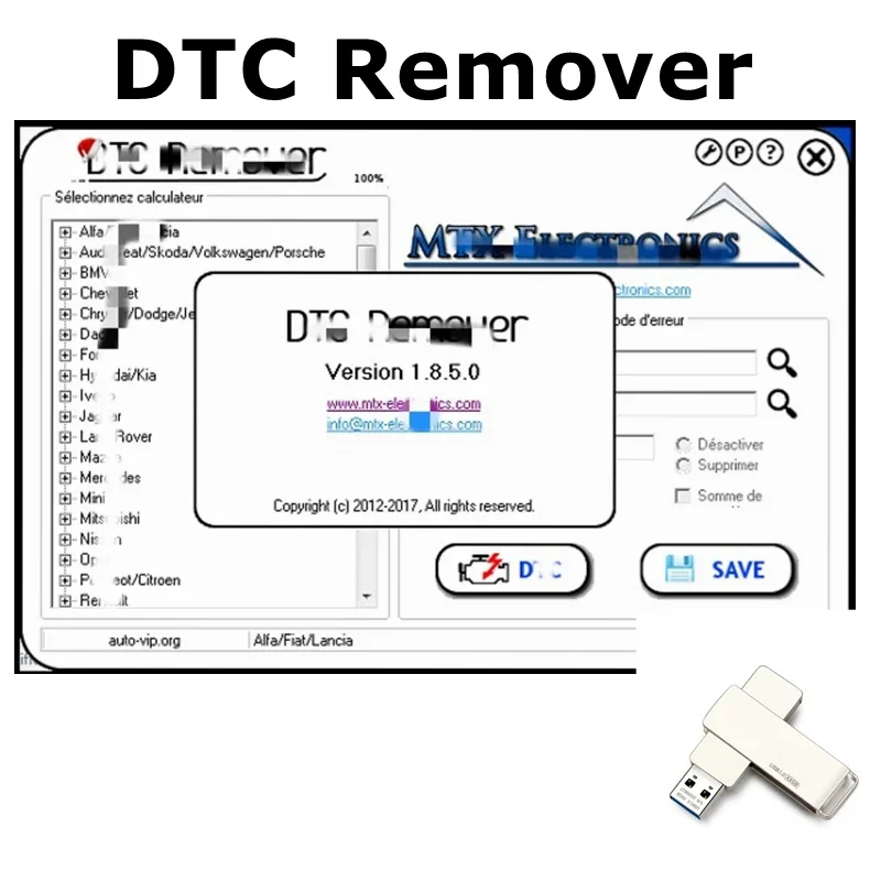 DTC Remover 2025 For KESS KTAG FGTECH OBD2 Software MTX DTC Remover 1.8.5.0 With Keygen+9 Extra ECU Tuning Software ECU Full