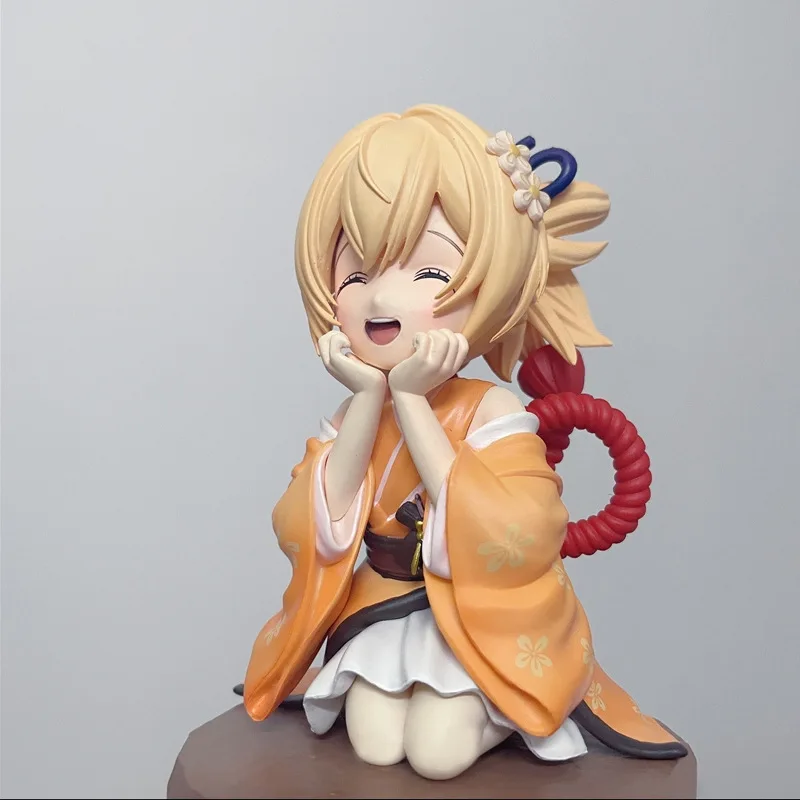 Genshin Impact Yoimiya Q Edition Game Girl Figure Model, Gk Statue, Garçons Collection, Décoration de bureau, Ornement, Jouets, Cadeaux, 14cm