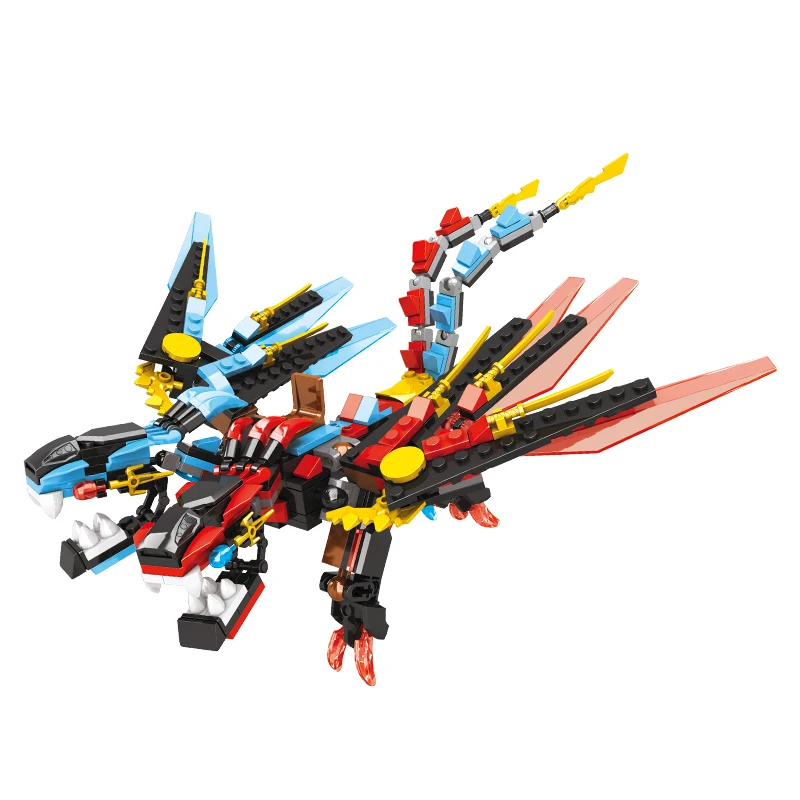 

320PCS,Flame-headed Dragon, children's educational building blocks toy, Christmas gift, birthday gift